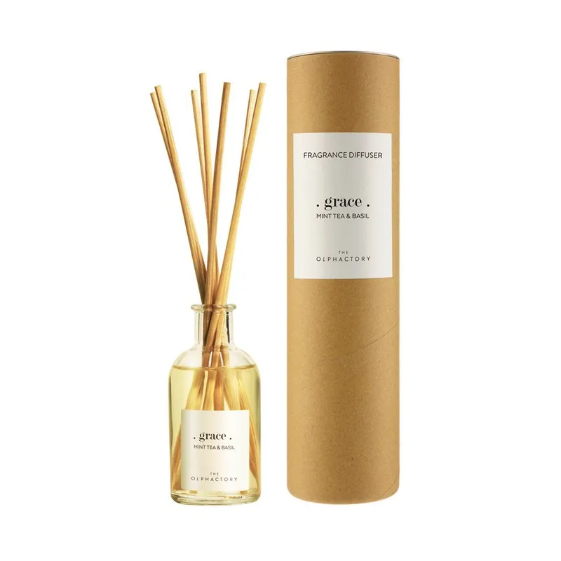Časově Omezené MINT TEA & BASIL .grace.Vonný difuzér, 100 ml