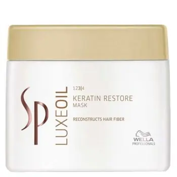 Dokud Zásoby Vydrží WELLA SP Luxe Oil Keratin Restore Mask 400ml - luxusní maska pro poškozené vlasy