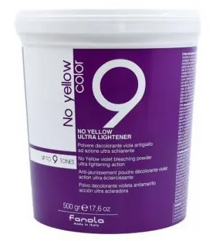 FANOLA No Yellow Ultra Lightener 500g - fialový zesvětlující prášek s anti-žlutým účinkem Nízká Cena