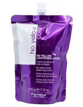 FANOLA No Yellow Lightening Cream 500g - fialový odbarvovací krém s anti-žlutým účinkem Tovární Cena
