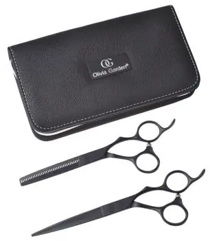 Výhodná Nabídka OLIVIA GARDEN SilkCut PRO SHEAR KIT Matt Black 6,5' + 6'35T- sada nůžek pro praváky