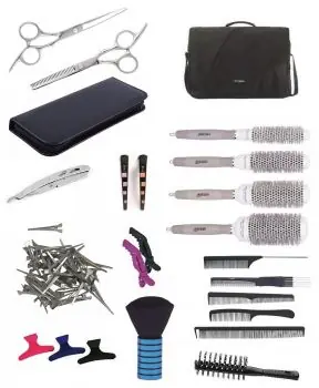SET Brašna BK10 Kadeřnický set pro učně - textilní brašna s vybavením pro praváky Zlevněný