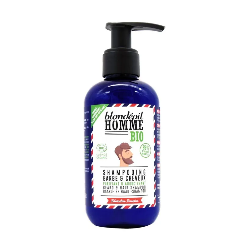 Shampooing Barbe & CheveuxBIO Pánský šampon 3v1 na vlasy, vousy a tělo, 200 ml Jen Po Omezenou Doba