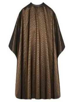 SIBEL Dots Brown Kadeřnická pláštěnka na barvení a stříhání vlasů - hnědá Levný