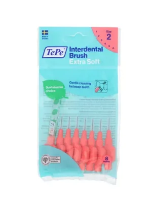 Výhodná Nabídka TePe Extra Soft mezizubní kartáčky 2 červené (0,5 mm) 8 ks