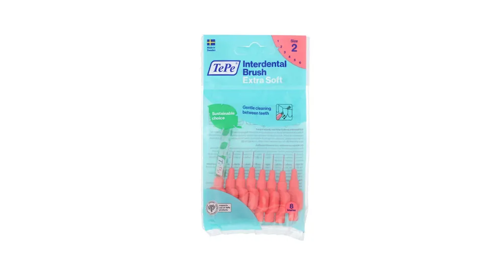 Výhodná Nabídka TePe Extra Soft mezizubní kartáčky 2 červené (0,5 mm) 8 ks