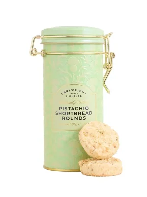 Nízká Cena Pistachio Shortbread RoundsPistáciové sušenky v plechové dóze, 150 g