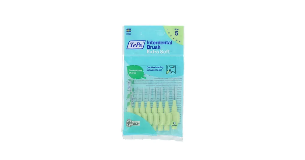 TePe Extra Soft mezizubní kartáčky 5 zelené (0,8 mm) 8 ks Dokud Zásoby Vydrží