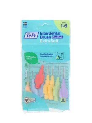 Cenově Výhodný TePe Extra Soft mezizubní kartáčky 1-6 Mix 8 ks