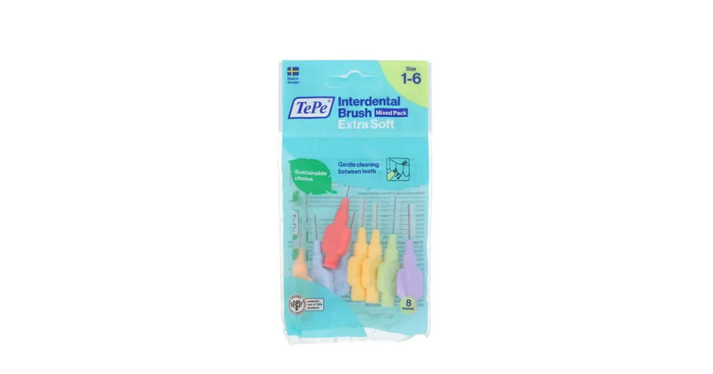 Cenově Výhodný TePe Extra Soft mezizubní kartáčky 1-6 Mix 8 ks