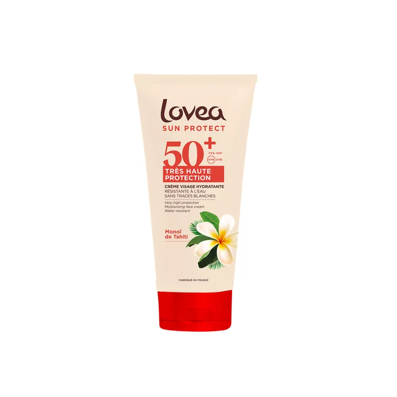 Crème Visage Hydratante SPF 50+ - Monoi de TahitiHydratační opalovací krém SPF50+ na obličej, 50 ml Vrácení Zdarma