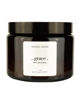 Značkový MINT TEA & BASIL .grace.Vonná svíčka, 360 g