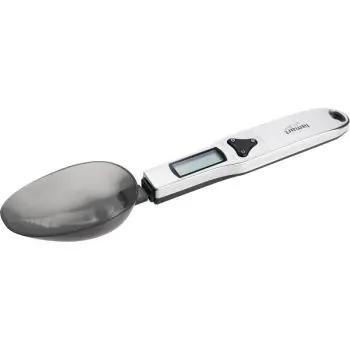 Dokud Zásoby Vydrží LAMART LT7034 SPOON nerezová kuchyňská vážící lžíce s plastovou s miskou - přesnost 0,1g
