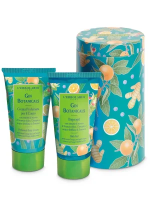 Gin Botanicals Beauty Box Orange Peels — sprchový gel 75 ml + tělový krém 75 mlDárková kazeta Gin Botanicals s pomerančem Vysoce Kvalitní