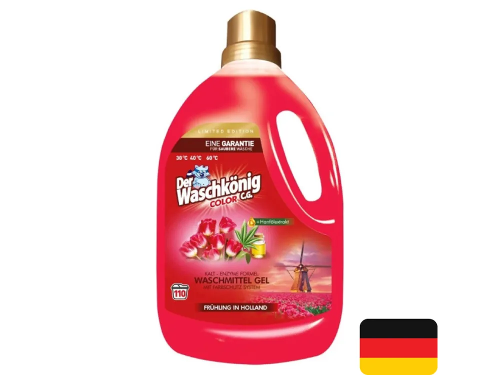 Výhodná Nabídka Waschkönig prací gel 110 dávek Color Frühling in Holland 3,305 l