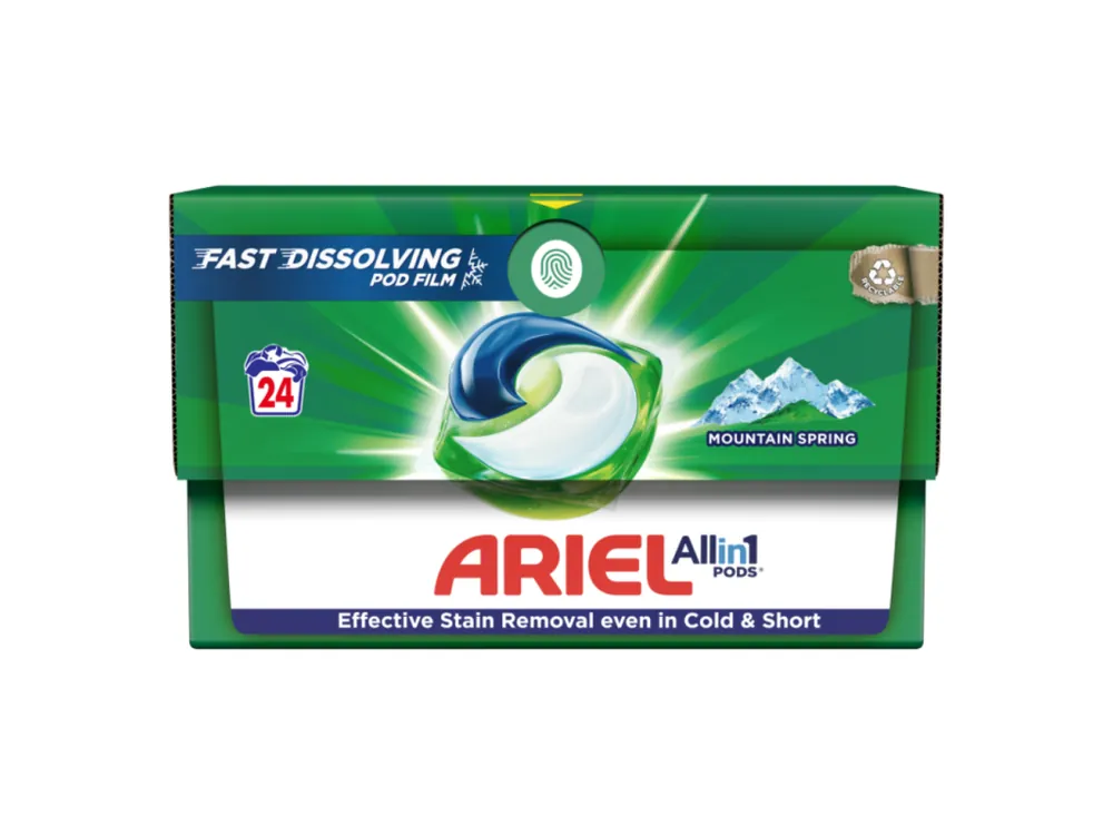 Ariel gelové kapsle 24 ks Mountain Spring All in 1 Omezená Nabídka