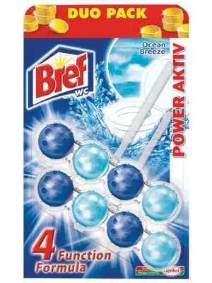 Cenová Bomba Bref WC blok Power Aktiv 2 ks (2x50g) Ocean