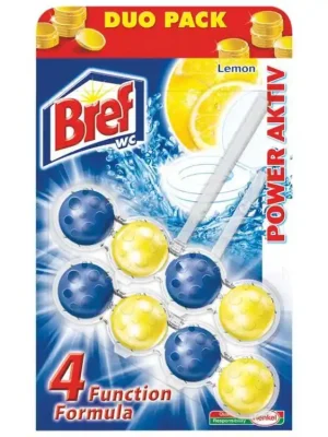 Bref WC blok Power Aktiv 2 ks (2x50g) Lemon Značkový
