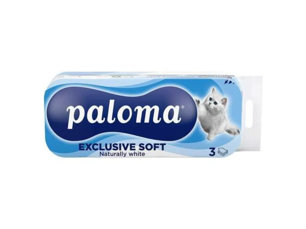 Víkendová Akce Paloma toaletní papír 10 ks Exclusive Soft White 3-vrstvý