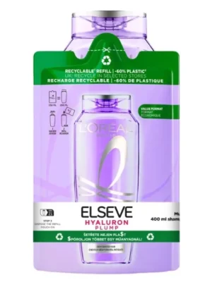 Levný L'Oréal Elseve šampon 400 + 250 ml Hyaluron Plump