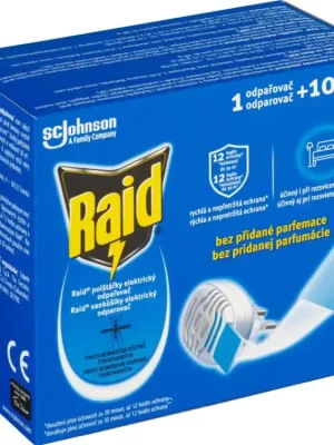 Raid elektrický odpařovač proti komárům 1 ks + 10 polštářků Objednat Nyní