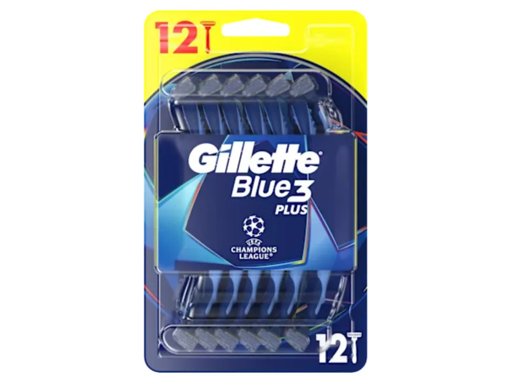 Akční Cena Gillette jednorázové holicí strojky Blue3 Plus 12 ks