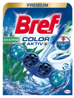 Bref WC blok Color Aktiv 1x50 g Eucalyptus Sleva