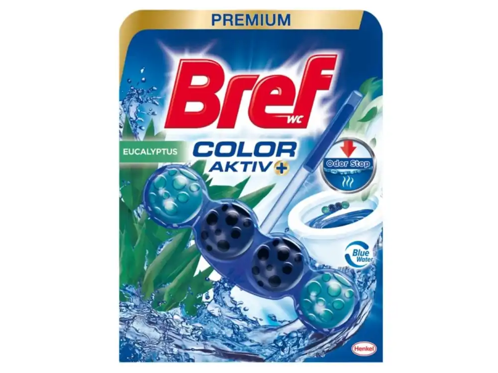 Bref WC blok Color Aktiv 1x50 g Eucalyptus Sleva