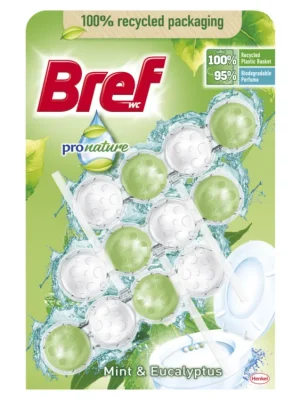 Levný Bref WC blok ProNature 3 ks (3x50g) Mint & Eucalyptus