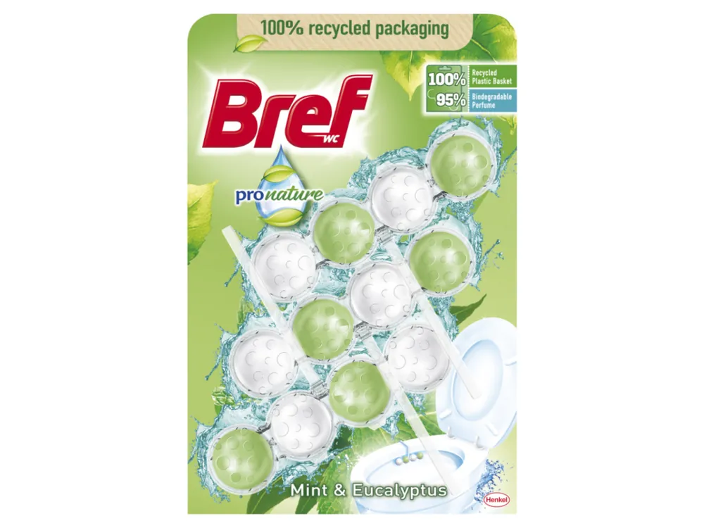 Levný Bref WC blok ProNature 3 ks (3x50g) Mint & Eucalyptus