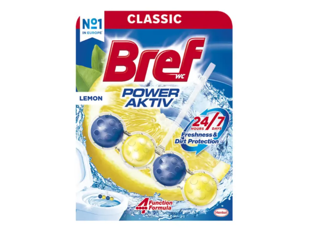 Bref WC blok Power Aktiv 1x50 g Lemon Cenový Hit