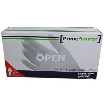 Levný PRIME SOURCE M 7-8 Vinyl Examination Gloves 100ks - jednorázové vinylové rukavice - střední M