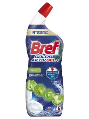 Cenový Hit Bref WC čistící gel 700 ml Color Aktiv Citrus Limescale remover