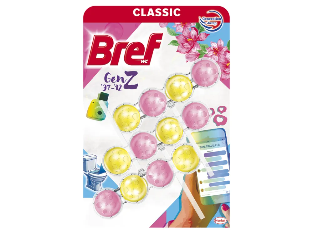 Horká Nabídka Bref WC blok Power Aktiv 3 ks (3x50g) Gen Z