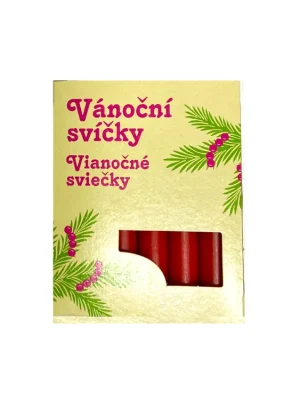 Vánoční svíčky 12 ks červené Ihned K Objednání
