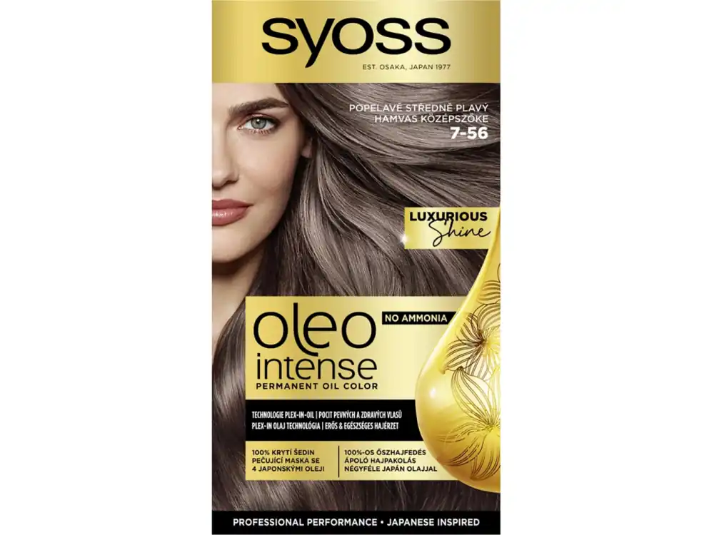 Syoss barva na vlasy Oleo Intense 7-56 Popelavě středně plavý Autentický