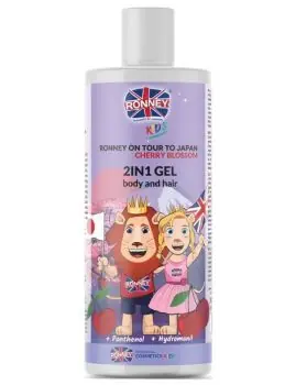 RONNEY Kids Cherry Bloosom 2in1 Gel 300ml - dětský sprchový gel a šampon 2v1 Cenový Hit