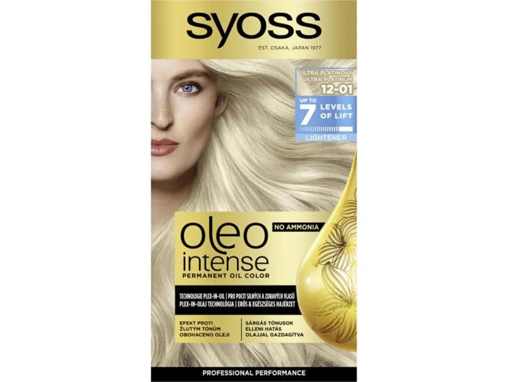Nejlepší Volba Syoss barva na vlasy Oleo Intense 12-01 Ultra platinový