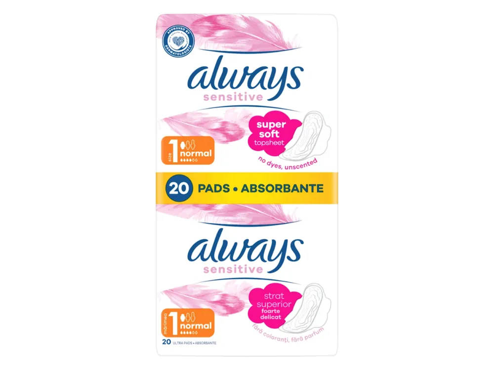 Časově Omezené Always vložky 20 ks Sensitive Normal plus