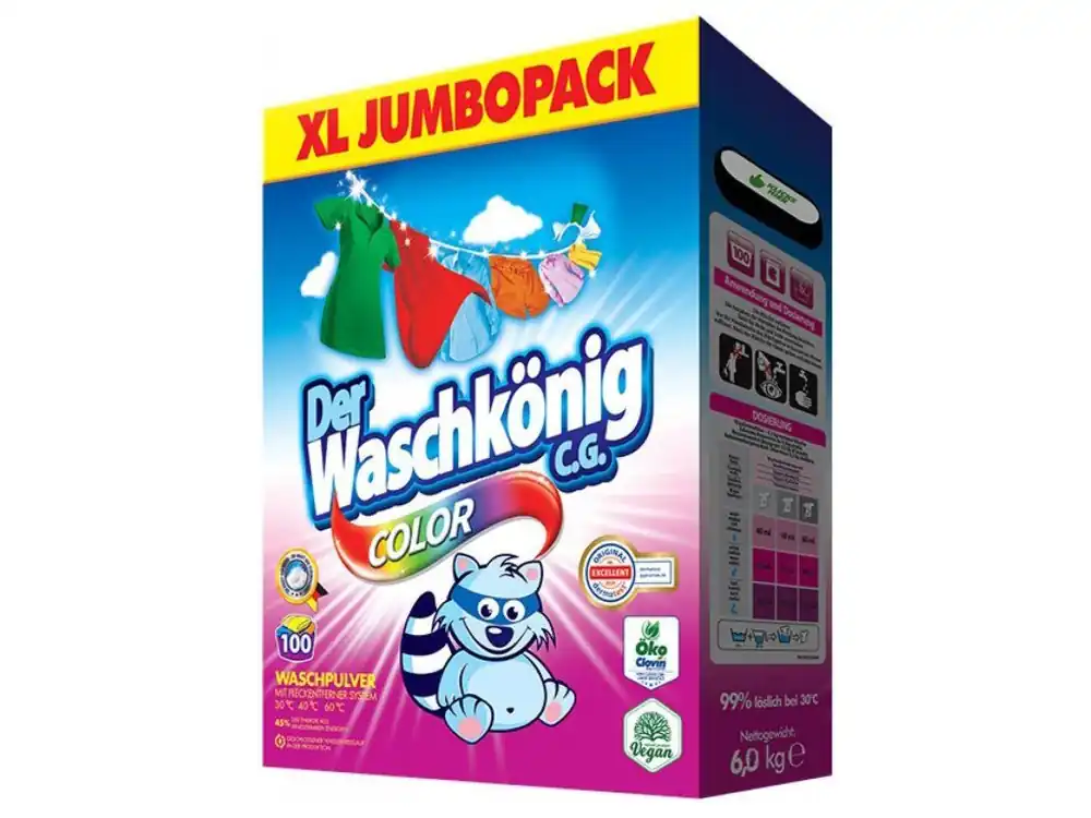 Značkový Waschkönig prací prášek 100 dávek Color 6 kg