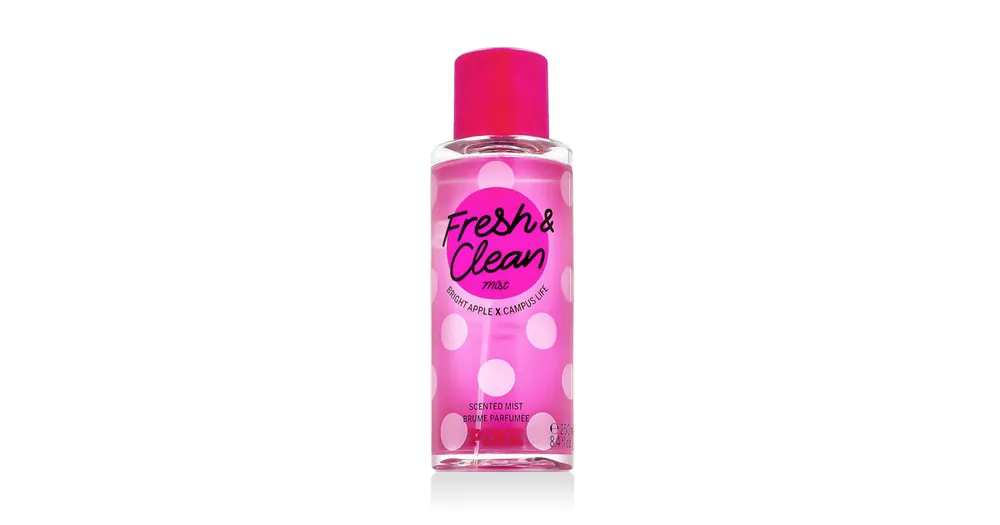 Nakupujte Hned Victoria's Secret Pink Fresh & Clean Bright Apple X Campus Life tělový sprej 250 ml W