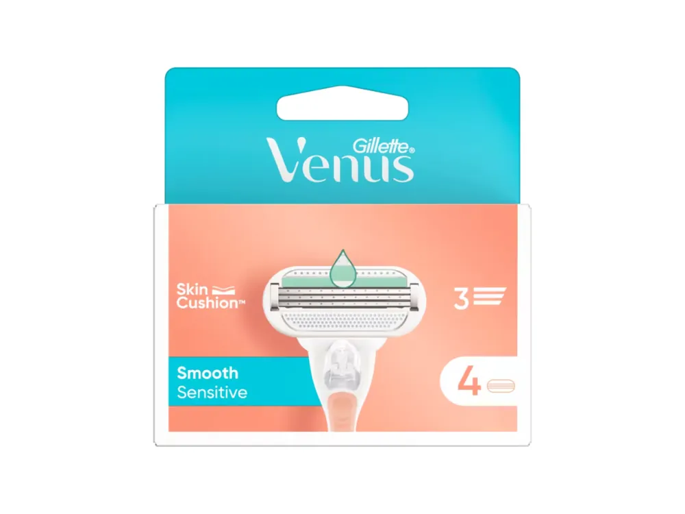 Časově Omezené Gillette náhradní hlavice Venus Smooth Sensitive 4 ks
