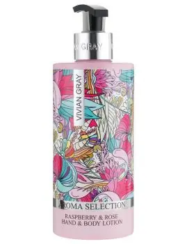 VIVIAN GRAY Aroma Selection Raspberry And Rose Hand and Body Lotion 400ml - tělové mléko Víkendová Akce