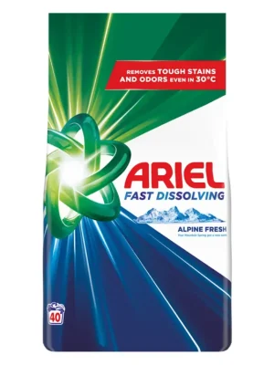 Ariel prací prášek 40 dávek Alpine Fresh 2,2 kg Akční Cena