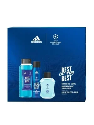 Adidas dárková sada UEFA Best of the Best (EDT 100 ml + deodorant 150 ml + sprchový gel 250 ml) Cenově Výhodný