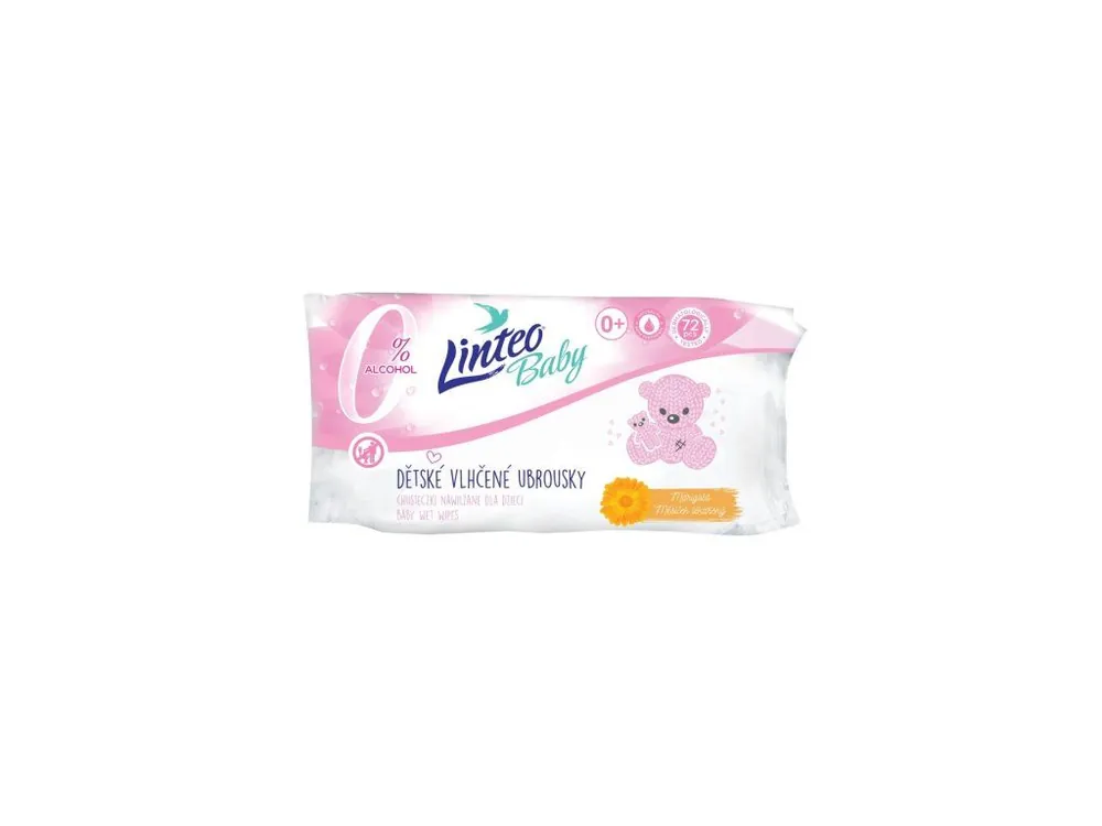 Zlevněný Linteo Baby dětské vlhčené ubrousky 72 ks