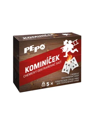 Cenový Hit PE-PO Kominíček chemický odstraňovač sazí 5 ks x 14 g
