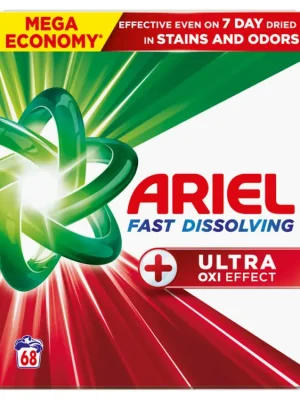 Akční Cena Ariel prací prášek 68 dávek Ultra Oxi Effect 3,74 kg