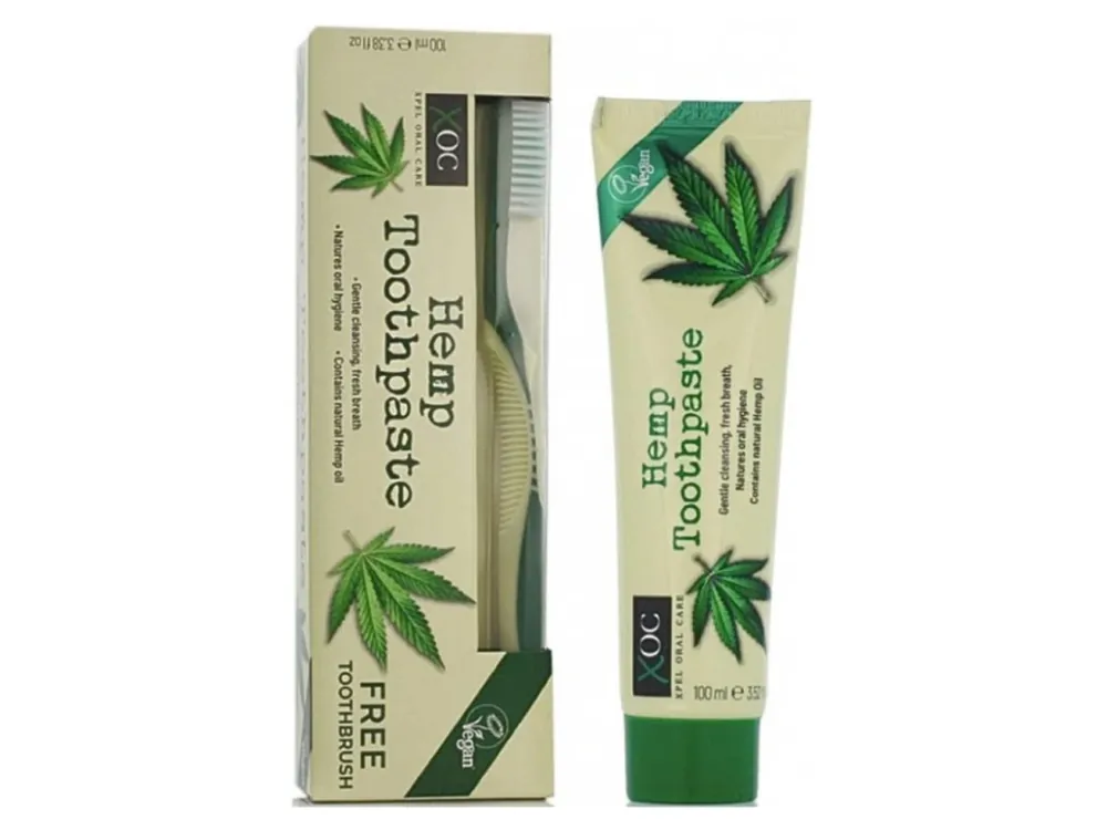 Bezpečná Platba XOC Hemp konopná zubní pasta 100 ml + zubní kartáček