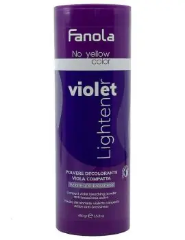 Koupit Online FANOLA No Yellow Violet Lightener 450g - fialový odbarvovací prášek s anti-žlutým účinkem
